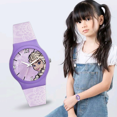 Loretta LT-704 Stylish Princess Cartoon Dial with Purple Silicone Strap Waterproof Analog Watch  - For Girls