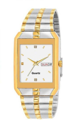 HLMT SILVER GOLD WATCH- GOLDEN DAY&DATE WATCH FOR MEN&BOYS Analog Watch  - For Boys & Girls