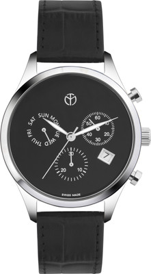 Mathey-Tissot H411CHLNM Swiss Made Black Dial Analog Watch  - For Men