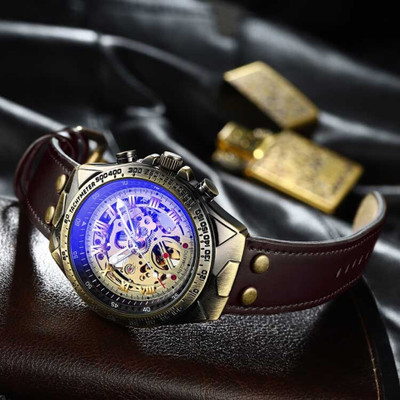 Olmeca Treasured Object d'art Artistic Value Classic Skeleton Evocative In Period Style Analog Watch  - For Women