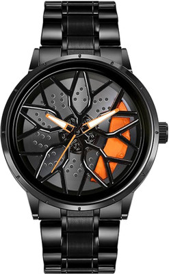 ANKOF BLAZE Gyro Wheel Tencel Car Wheel Analog Watch  - For Men