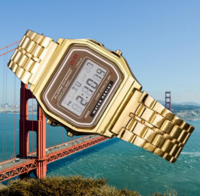 ShriGaneshiEnterprises Digital Golden Square Dial Unisex Wrist Watch for Men Women Pack of 1 Digital Watch  - For Men