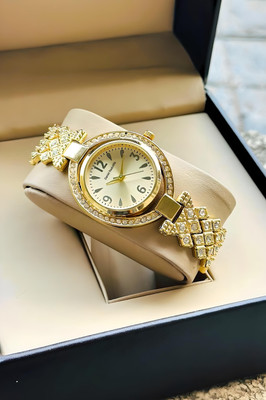 Daniel Radcliffe DRW0034 Diamond Fitted Double Frame Analog Watch  - For Women