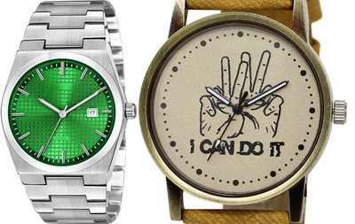 TVILLA Green Dial Date Function TV-LR160 Analog Watch  - For Men