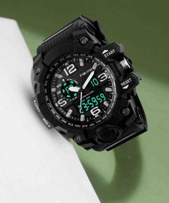 SKMEI 1155 1155 Black Sport Dual Time Watch Analog-Digital Watch  - For Men