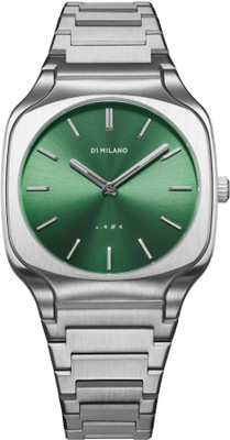 D1 MILANO SQBJ06 Square Quartz Green Dial Analog Watch  - For Men & Women