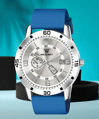 watchify Watchify Royal Round SkyBlue Elegant Day & Date Series Round Analog Quartz For Women/Girls Analog Watch  - For Men & Women