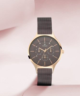 Titan NQ95067KM01 Slimline Ladies Analog Watch  - For Women