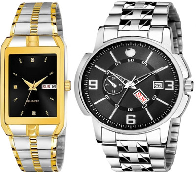 Caihong TT-Black-SLV-12 Analog Watch  - For Men