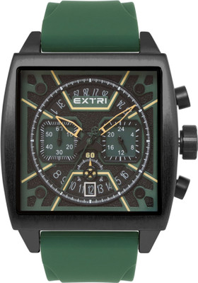 EXTRI New Collection Chronograph Square Green & Black Dial Analog Watch  - For Men