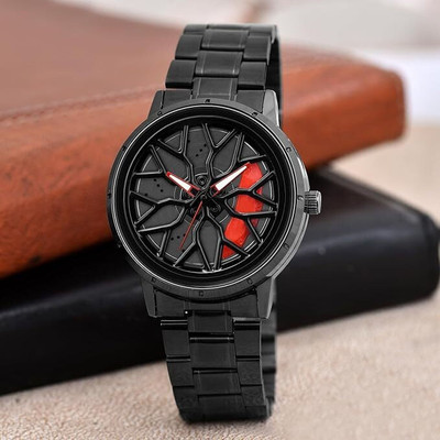 Hezoc Spinnig Wheel Watch Spinning Watch Quartz Men Rim Car Wheel Watches Analog Watch  - For Men & Women