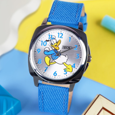 Zoop From Titan Mickey & Donald Zoop Donald Duck Quartz Silver Dial & Blue Strap Watch for Boys Kids / Analog Watch  - For Boys