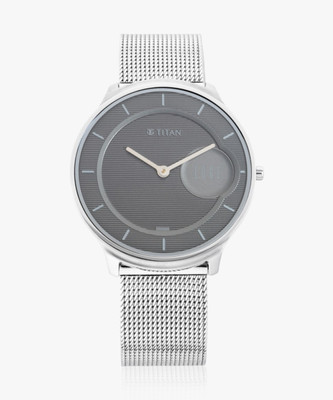 Titan Nq1843Sm01-Dk554- Edge Base Line Analog Watch  - For Men
