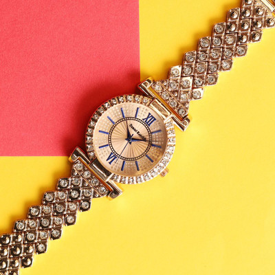 kairova KRW_Rose Gold Dimond Premium Diamond Belt Analog Watch Perfect for Girls Analog Watch  - For Girls