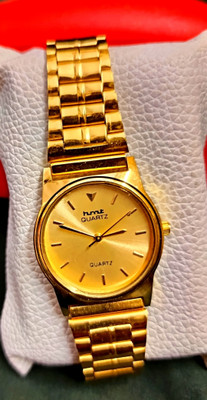 Le Le Watch for men gold color waterproof round analog wrist watches Analog Watch  - For Men