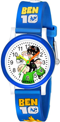 Zyla Trendy Attractive Blue Ben 10 Cartoon Analog Watch  - For Boys