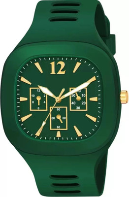 HMT DLX GREEN-QUARTZ GREEN SQUARE HANDS & WRIST STRAP BRANDED WATCH FOR MENS & BOYS Analog Watch  - For Men
