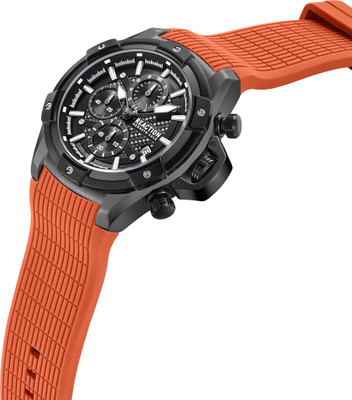 Kenneth Cole Reaction New Collection Chrono 3 Eyes Date Black Round Dial Analog Watch  - For Men