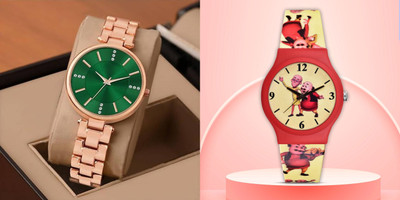 MAHAVIRA COLLECTION MT-725 Kids_ROSE_GOLD_GREEN_DIAL MT-725 Kids_ROSE_GOLD_GREEN_DIAL Analog Watch  - For Men & Women