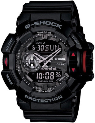 CASIO GA-400-1BDR G-SHOCK Black-Red Dial Black Resin Strap Analog-Digital Watch  - For Men