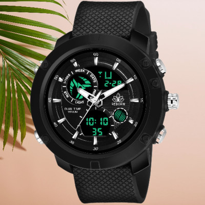 Reborn 9063 DUAL TIME Analog-Digital Watch  - For Men