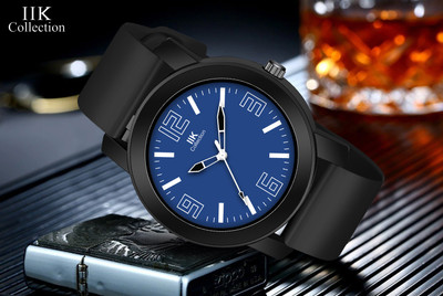 IIK Collection IIK-938M Silicon Strap Watch for Men Round Dial with Adjustable Flexible Silicon Strap Analog Watch  - For Men