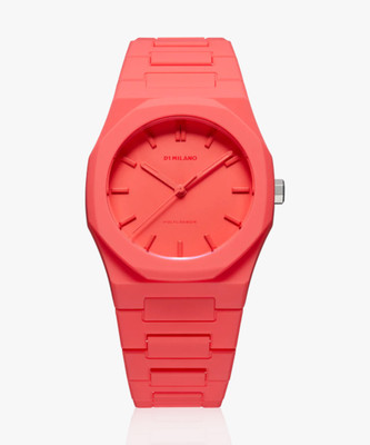 D1 MILANO PCBU05 Polycarbon Red Dial Quartz Analog Watch  - For Men & Women