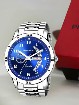 PROVOGUE Basic Premium quality Blue Dial and Sliver Chain Analog Watch  - For Men