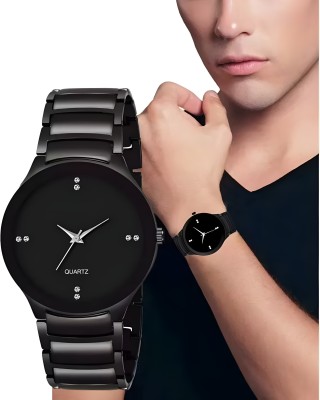 SHURAI The SHURAI Collection | Premium | 6 month Machinery Warranty | Scratch Resistant Midnight Black & Steel with Water Proof & 1 Year Quartz Warranty Boys Series Analog Watch  - For Boys