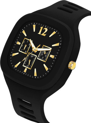 MAHAVIRA COLLECTION MILER_BLACK Minimalists Aquadiver Trending Silicon Strap Gifts Festival Sale Analog Watch  - For Boys