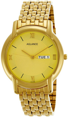 Aglance AG 7954YM02G DATE & DAY WITH LONG LAST GOLD PLATED WATCH FOR MEN AG 7954YM02G DATE & DAY WITH LONG LAST GOLD PLATED WATCH FOR MEN Analog Watch  - For Men