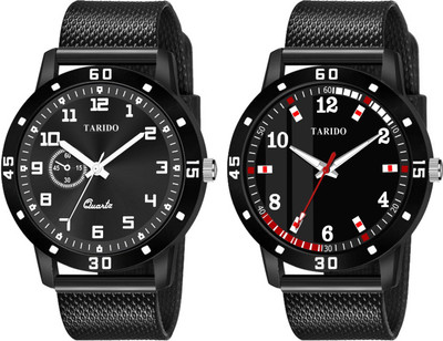 Tarido Analog Watch- Exclusive Black (Casual+PartyWear+Formal) Designer Combo 2 Analog Watch  - For Men