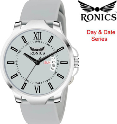 ronics Ronics fancy attractive latest grey dial grey strap Silicon strap Analog Watch  - For Men