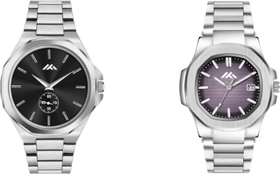 Comapct Entarprise MT-806_MT-841 New Trandy Analog Classique Dial Silver Strap Quartz Watch Analog Watch  - For Men