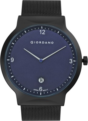 GIORDANO Casual Wrist Watch for Men Mesh Metal Strap Round Dial| 2 Hand Mechanism Analog Watch  - For Men