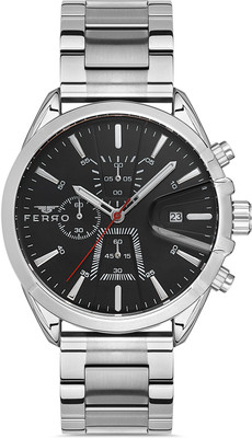 Ferro FM400988A-A2 Chilai Chronograph Black Round Dial Analog Watch  - For Men