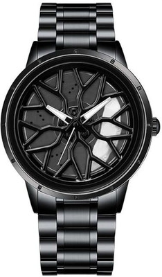Hezoc Spinnig Wheel Watch Spinning Watch Quartz Men Rim Car Wheel Watches Analog Watch  - For Men & Women