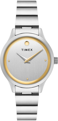 TIMEX TWTL13700 TIMEX Silver Round Dial Analog Watch  - For Women