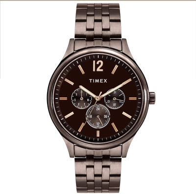 TIMEX TWEG18436 Brown Round Dial Quartz Analog Watch  - For Men