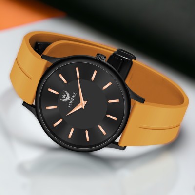 LORENZ MK-4085R Black Dial Analog Watch with Mustard Color Magnetic Lock Strap Analog Watch  - For Men