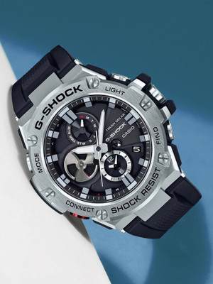 CASIO GST-B100-1ADR G-Shock GST-B100-1ADR Metal Ip Black Dial Resin Strap Analog Watch  - For Men