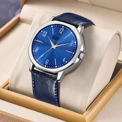 Timorix Stylish Blue Dial With Leather Strap Stylish Blue Dial With Leather Strap Analog Watch  - For Men