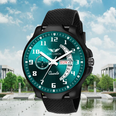 LOIS CARON LCS-8379 Green dial Stylish day and date funactioning wrist watch Analog Watch  - For Men
