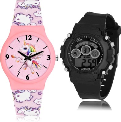 DMAGNATON CM716-B1 Analog-Digital Watch  - For Girls