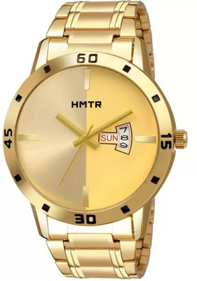 HMTr GOLDEN DIAL WITH DAY N DATE LONG LIGE GOLD PLATED (IGP) WATCH Analog Watch  - For Men