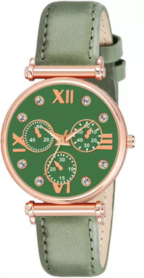 KIARVI GALLERY New Attractive Round Roman Dial Leather Strap Analog Watch Analog Watch  - For Women