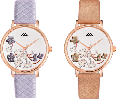 Fentex FENTEX best quality combo analog watch with leather strap & trending design FENTEX best quality combo analog watch with leather strap & trending design Analog Watch  - For Girls