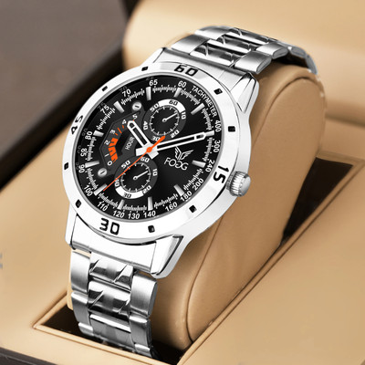 FOGG 2156-Black Analog Stainless Steel Wrist Watches for Men For Regular Daily Use Analog Watch  - For Men