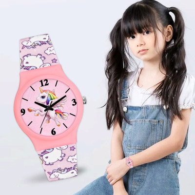 Loretta Waterproof Pink Unicorn Analog Watch  - For Girls