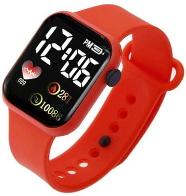 Zovuta Digital Watch - For Boys & Girls | Kids Orange square LED Watch Digital Watch  - For Boys & Girls